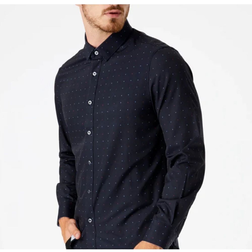 7 DIAMONDS Premium Sign of the Times Button Down Shirt Size XL